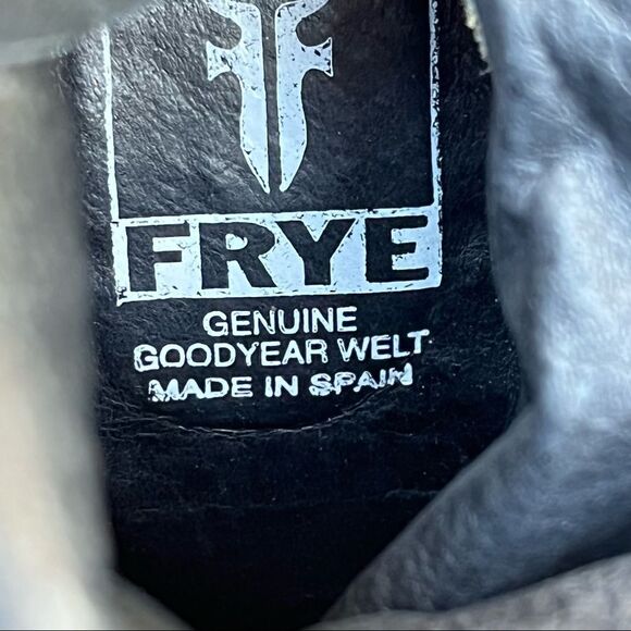 Frye Leather Sandra Tall Black Lace Up Riding/ Moto Boot 6M - Picture 10 of 10